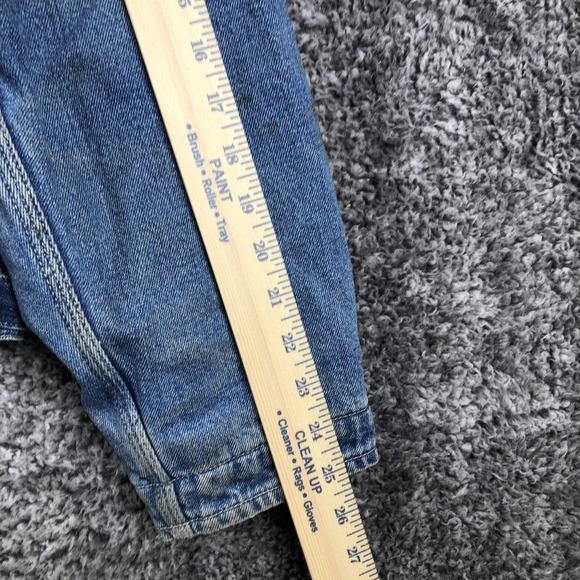 Gap Blue Jeans Jacket Mens XL Blue Denim T-Bird Patch Lined Bomber Workwear - Picture 7 of 12